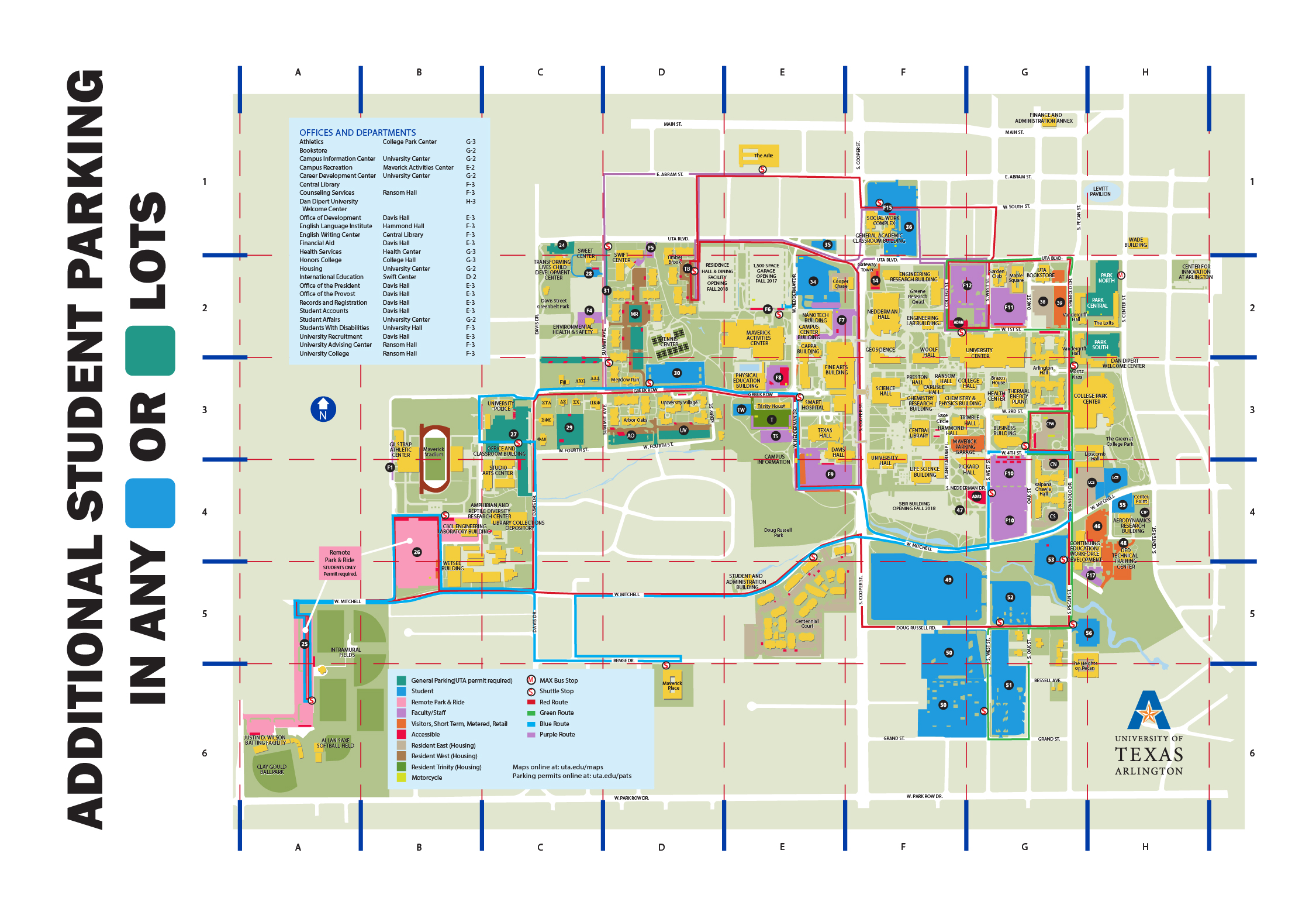 Additional Student Parking Map